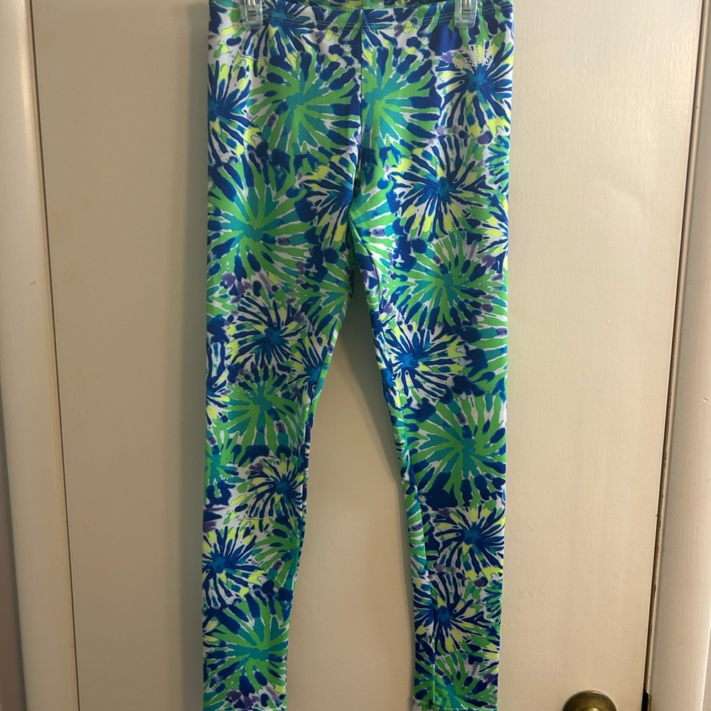 Dolfin Women's Bright Blue & Green Floral Swim Leggings